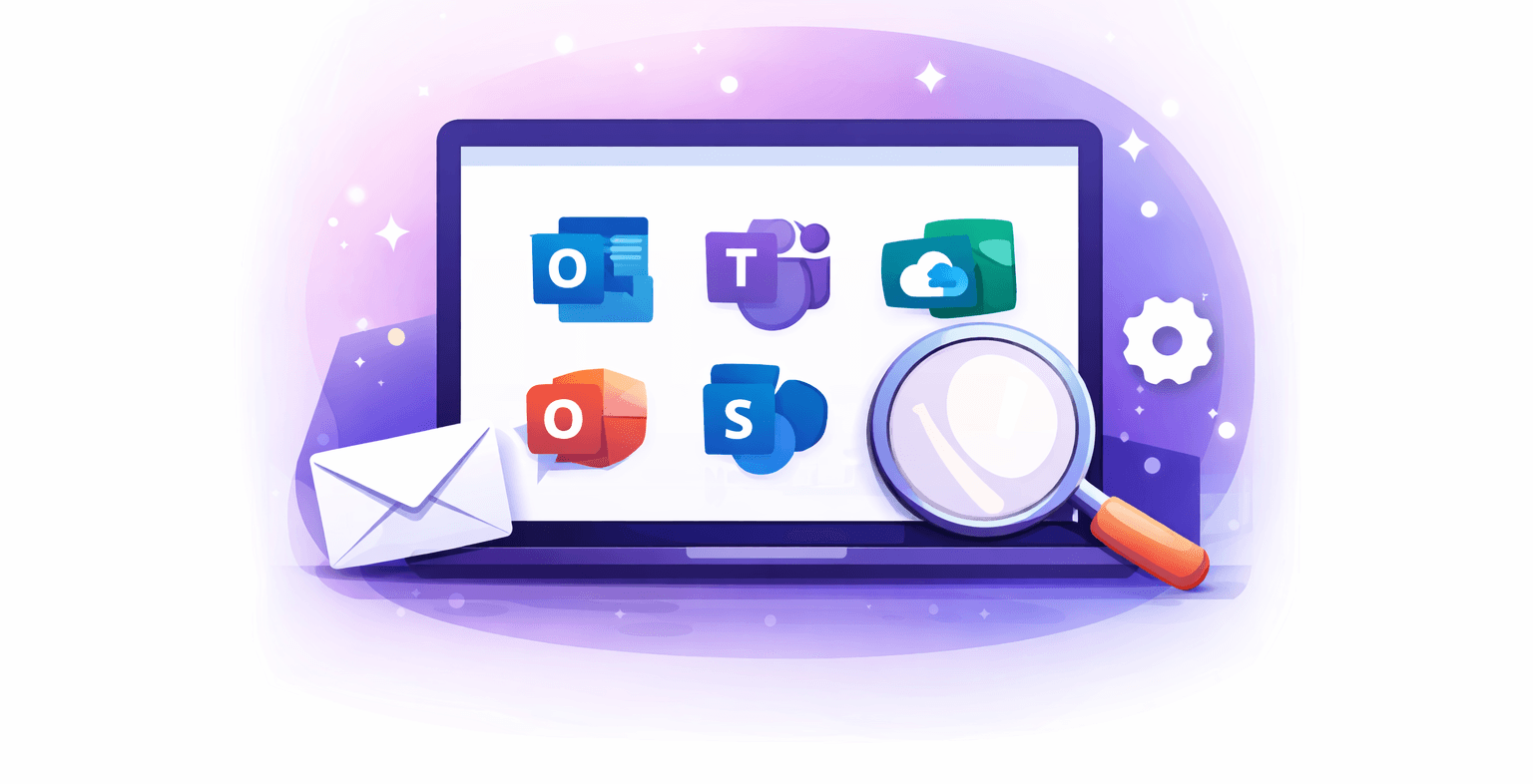 Illustratie van Microsoft 365 inrichting en support